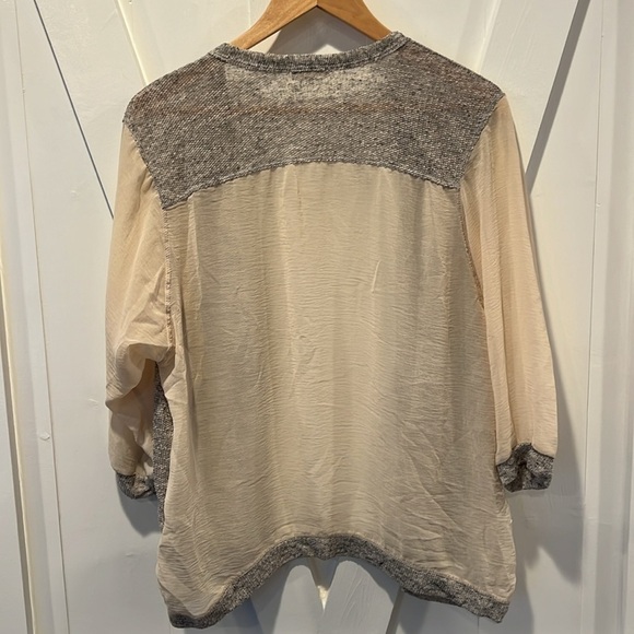 Silence + Noise Open Short Sleeved Cardigan Flax Size Medium - Picture 3 of 5